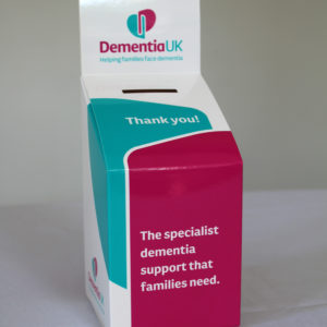 Dementia UK collection box